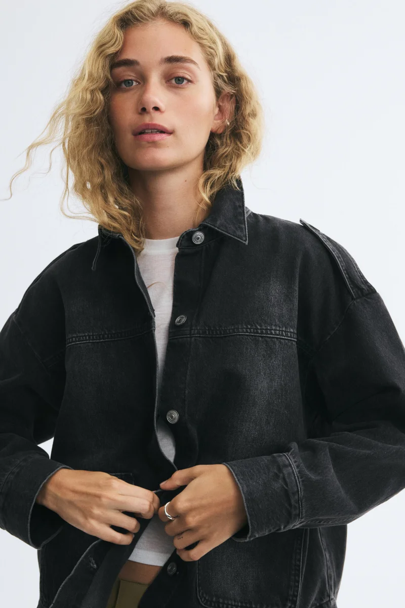 Oversized denim overshirt