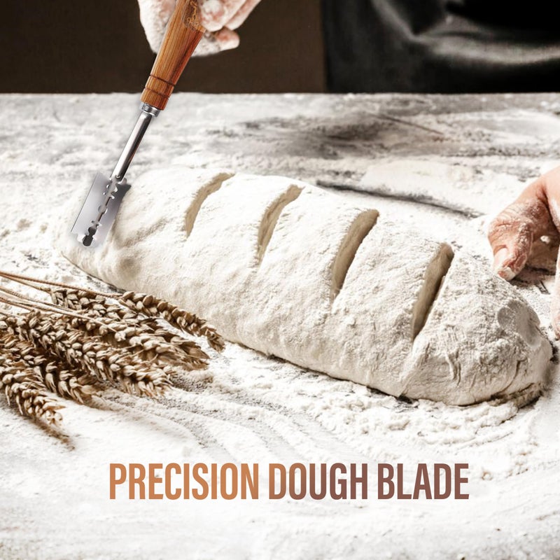 RICCLE Bread Lame Slashing Tool, Dough Scoring Knife with 15 Razor Blades and Storage Cover - Image 5