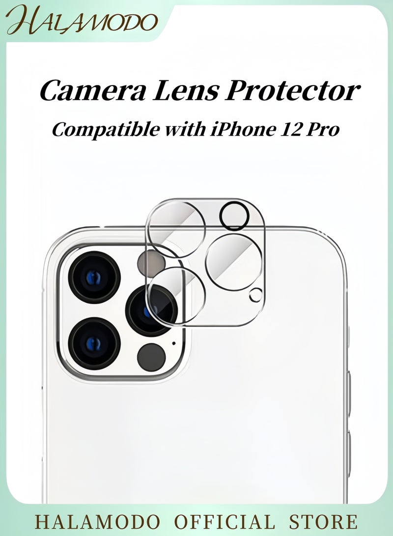هالامودو واقي عدسة الكاميرا متوافق مع iPhone 12 Pro واقي عدسة الكاميرا من الزجاج المقوى واقي شاشة مضاد للخدش واقي عدسة شفاف عالي الدقة ملحقات الهواتف الذكية - Image 1