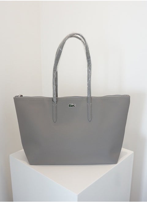LACOSTE Travel Bag Tote Bag Large capacity commuter tote bag sober and stylish Travel Bag grey 45cm * 28cm * 10cm