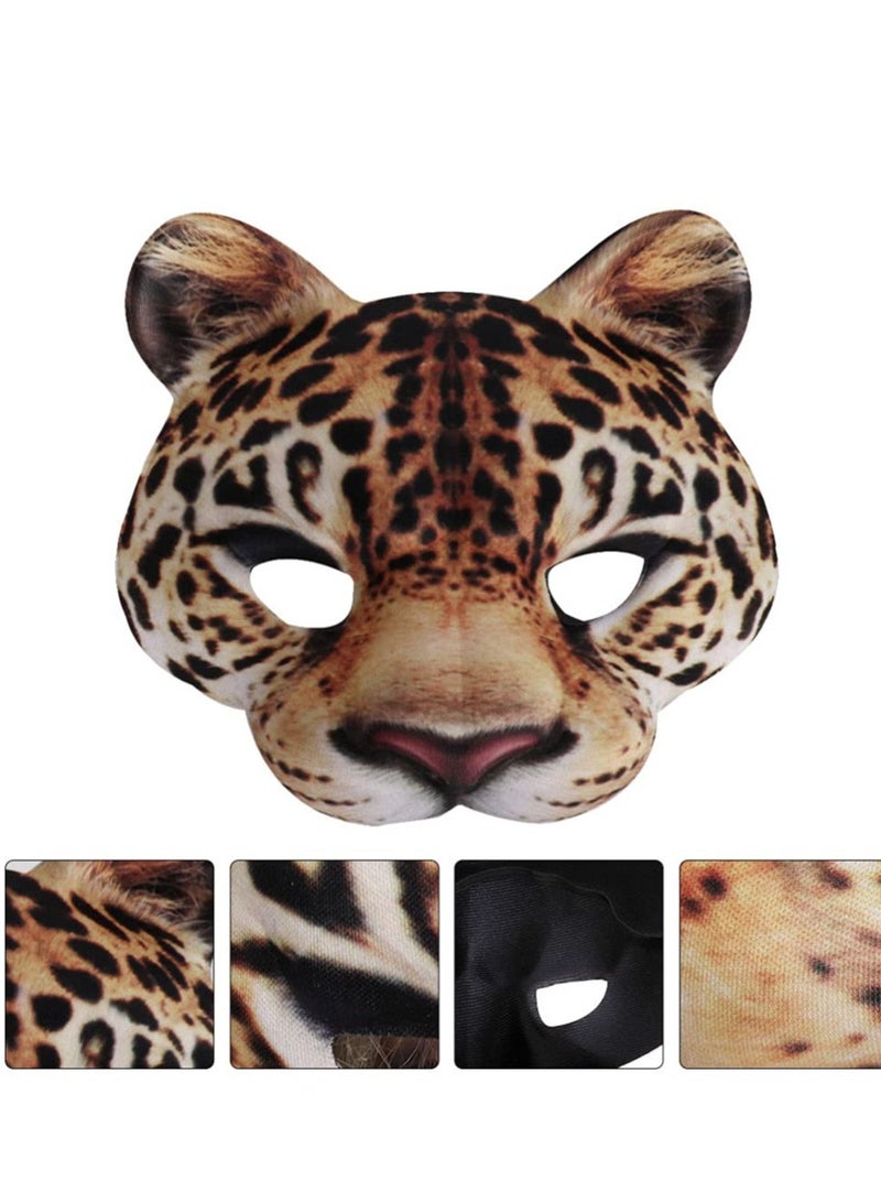 Zikra Leopard Half Face Mask for Kids and Adults - Perfect for Animal Cheetah Role Play, Masquerade Parties, and Birthday Celebrations - Universal Costume Accessory for Boys and Girls. - Image 5