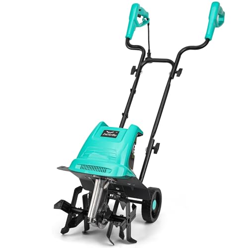 IncwBo Electric Rototiller Garden Tiller 12 Inch Tilling Width 8-Inch Electric Tiller 10.5 Amp Tiller Cultivator for Garden Yard - Image 1