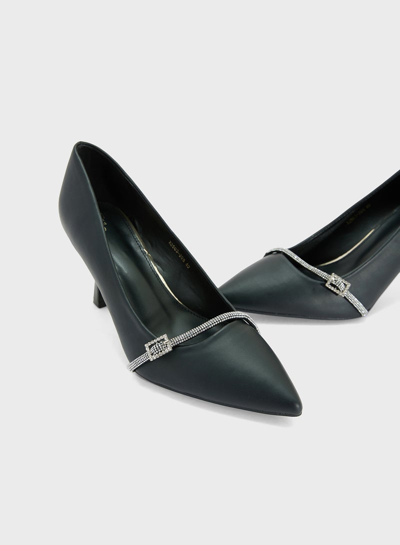 ELLA Diamante Heeled Pump  - Image 4