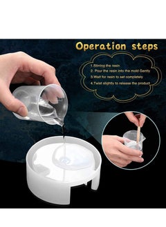 Y&D 10 Pieces Coaster Resin Molds Set, Silicone for Casting Epoxy Kit  - Image 4