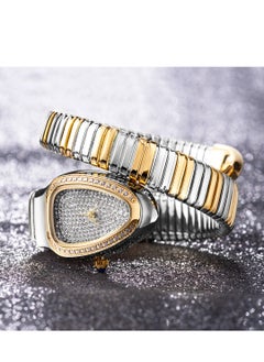 Generic Fashion Snake Watch For Women Gold Diamond Stainelss Steel Ladies Quartz Wristwatch Luxury Exquisite Waterproof Watches  - Image 5
