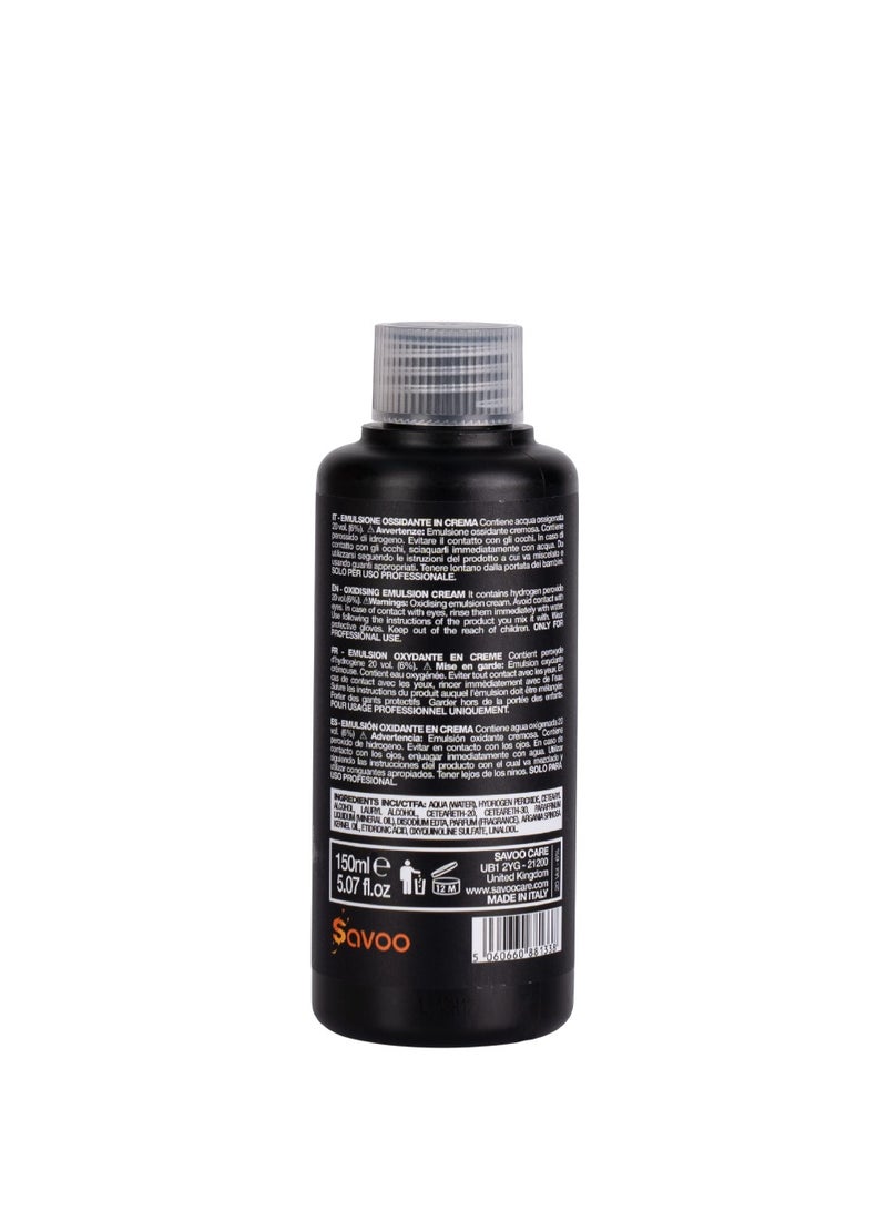 SAVOO Oxidizing Cream 20V 6% 150ml – Professional Cream Developer for Hair Color & Bleach | Smooth Texture & Easy Application | Shiny & Protected Hair During Coloring Treatment - Image 2