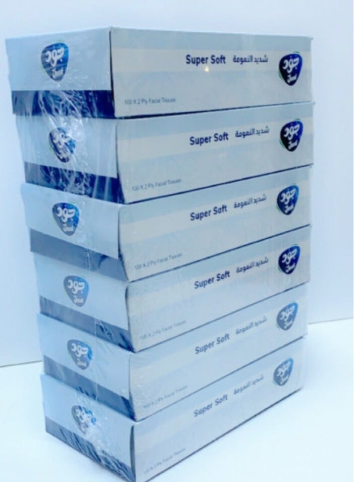 Joud Facial Tissue 100 Sheets 2 Ply Pack of 36 Pack  White - Image 3