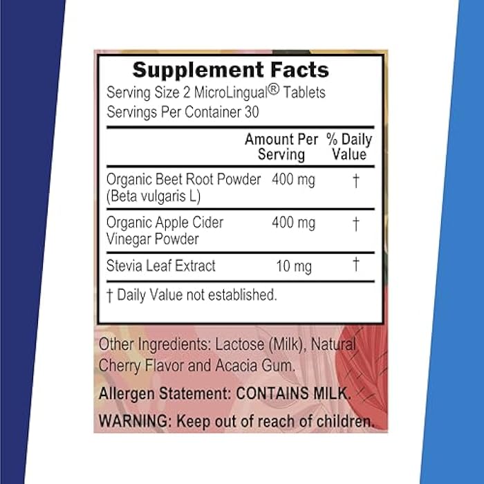 Superior Source Beet Root & Apple Cider Vinegar Clean Melts - Premium Energy Supplement & Nitric Oxide Booster - Organic, Non-GMO & Preservative-Free - 60 MicroLingual Tablets - Image 3