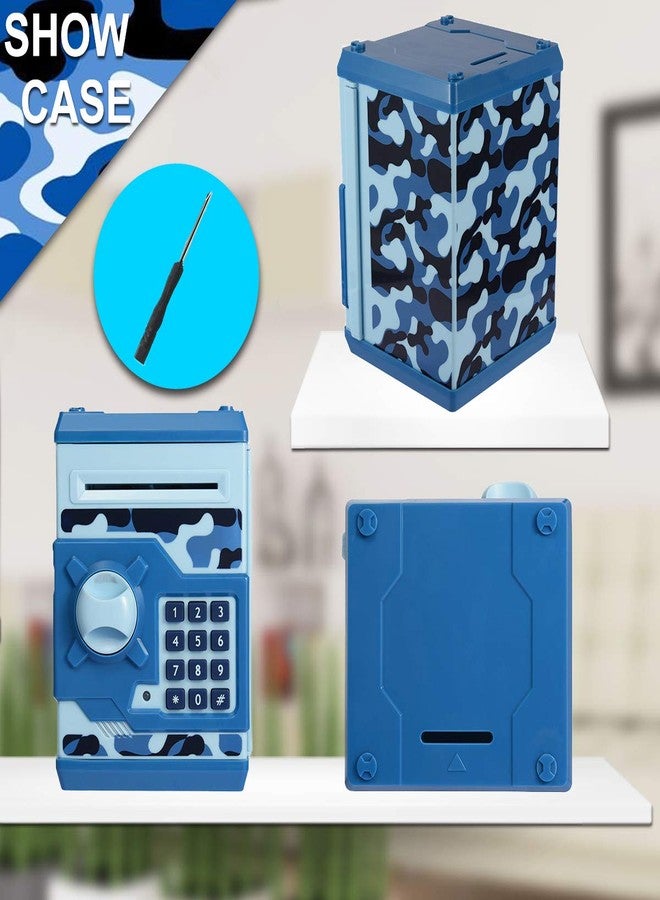 TOPBRY Kids Electronic Piggy Bank - Mini ATM Toy for 3-14 Year Old Boys and Girls (Camouflage Blue) - Image 3