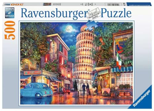 Ravensburger Evening in Pisa 500 Piece Jigsaw Puzzle for Adults and Kids Age 10 Years Up, Black - Image 1