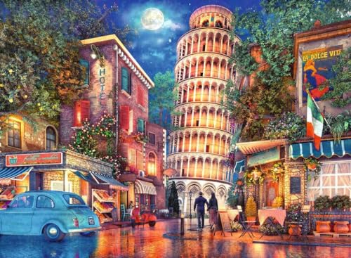 Ravensburger Evening in Pisa 500 Piece Jigsaw Puzzle for Adults and Kids Age 10 Years Up, Black - Image 2