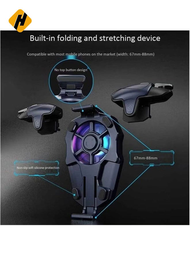 HuHa AK03 Mobile Game Controller with Cooling Fan – Joystick Trigger for PUBG and Compatible with iOS & Android Smartphones  - Image 3