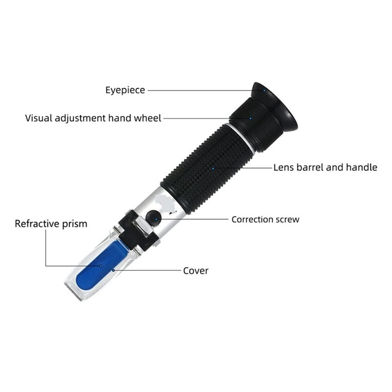 Refractometer, Handheld Refractometer Digital Sugar Concentration Meter Densimeter 0-32% Saccharimeter Sugar Tester Fruits Grapes(with Box) - Image 4