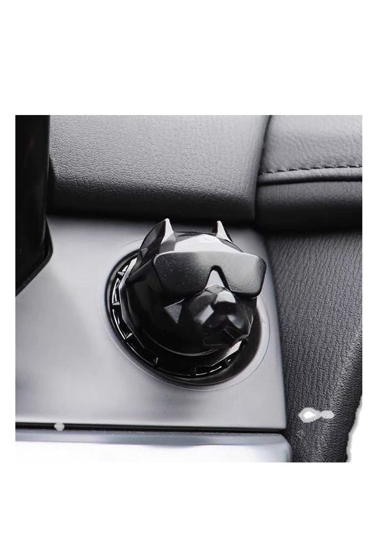 Excefore Bully Dog Car One Key Start Button Cover, Car Ignition Button Cover, Car Engine Push to Start Accessories, Cool Interior Car Decor Stickers, Suitable for Car SUV Truck (Black) - Image 1