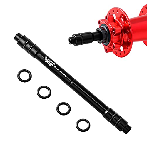 MUQZI Bicycle QR Adapter 12 to 9mm Front Wheel Hub Adapter 135mm Thru Axle Hub Quick Release for Mountain Road Bike, Black - Image 1