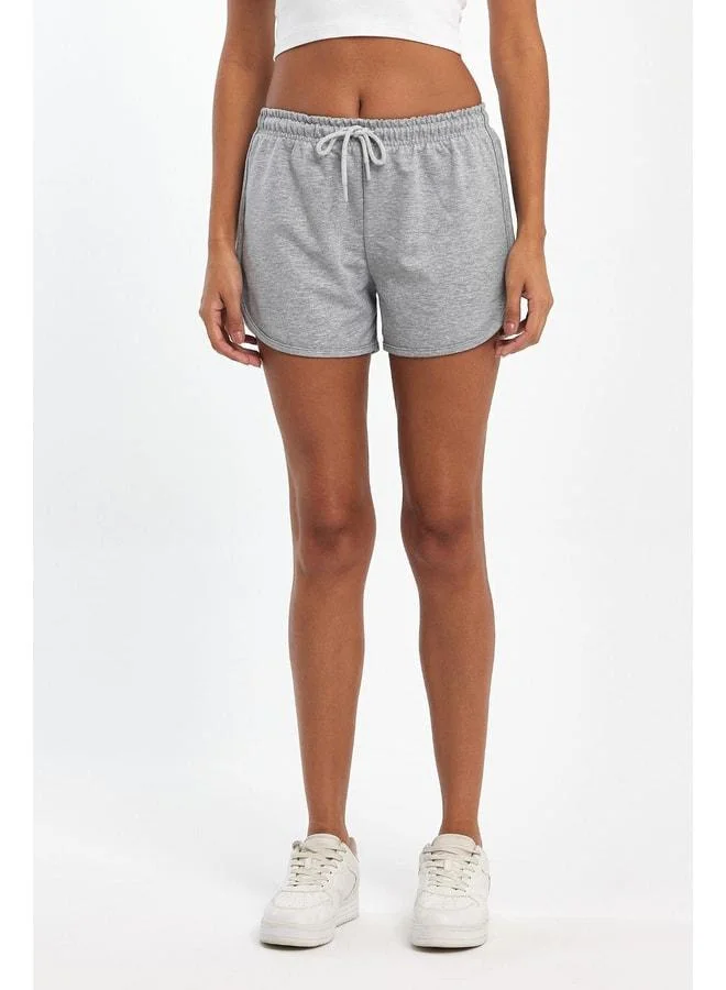 Mmetalic  Women's Slit Jersey Regular Fit Gray Short Mini Daily Shorts. for Women | Best Price UAE
