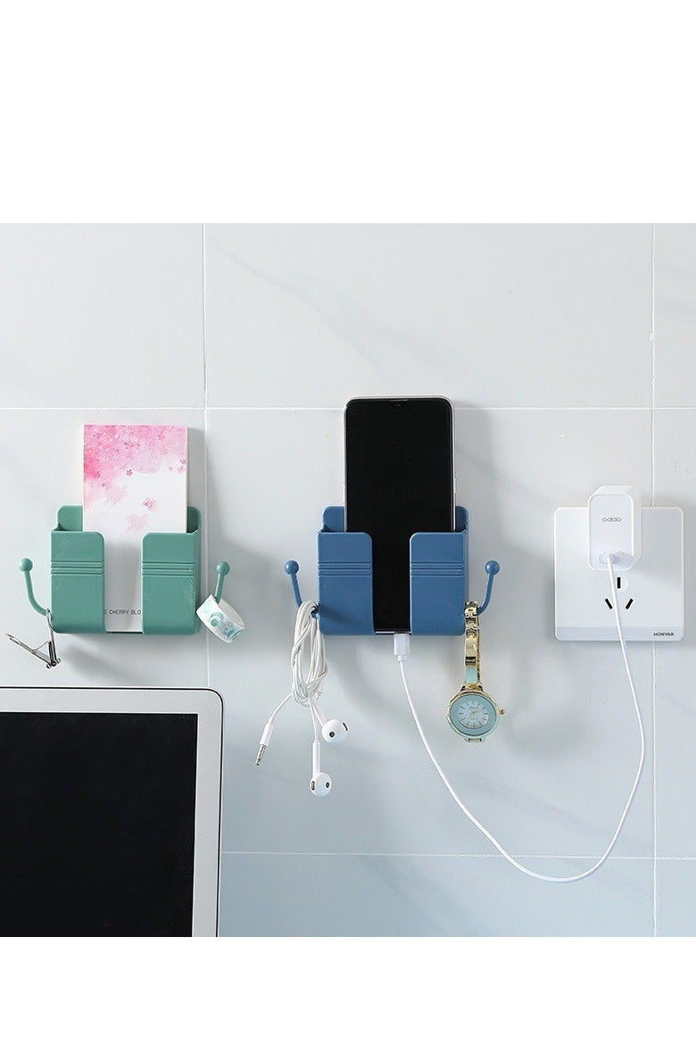 BAIG Wall Mounted Mobile Phone Holder Multifunction Holder Remote Control Storage Box Charger Hook Cable Charging Dock Stand - Image 2