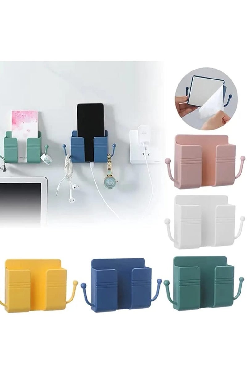 BAIG Wall Mounted Mobile Phone Holder Multifunction Holder Remote Control Storage Box Charger Hook Cable Charging Dock Stand - Image 3