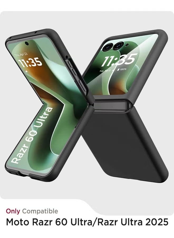 غطاء خلفي صلب من البولي كربونات لهاتف موتورولا رازر 60 ألترا، متوافق مع هاتف موتو رازر بلس 2025 (أسود) - Image 4