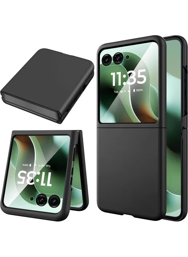 غطاء خلفي صلب من البولي كربونات لهاتف موتورولا رازر 60 ألترا، متوافق مع هاتف موتو رازر بلس 2025 (أسود) - Image 1