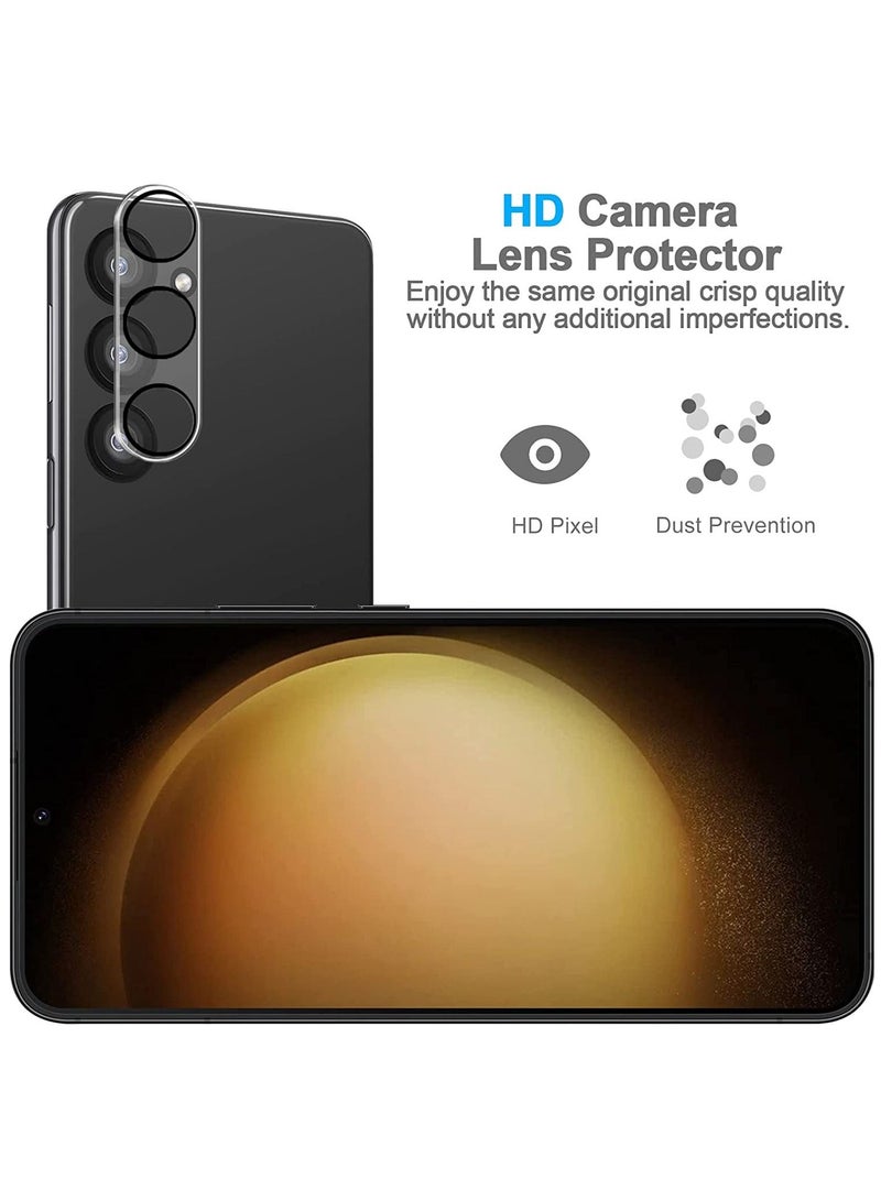 DUSALA Screen Protector for Samsung Galaxy S23 Plus/S23+ Tempered Glass with 2 Pack Camera Lens Protector Bubble Free Scratch Resistant 3D Curved Compatible Galaxy S23 Plus 5G - 2+2 Pack - Image 5
