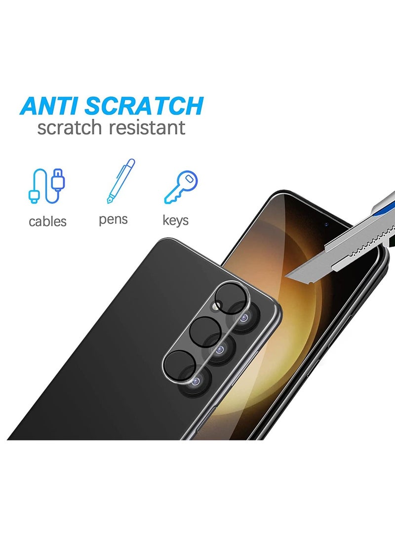 DUSALA Screen Protector for Samsung Galaxy S23 Plus/S23+ Tempered Glass with 2 Pack Camera Lens Protector Bubble Free Scratch Resistant 3D Curved Compatible Galaxy S23 Plus 5G - 2+2 Pack - Image 4