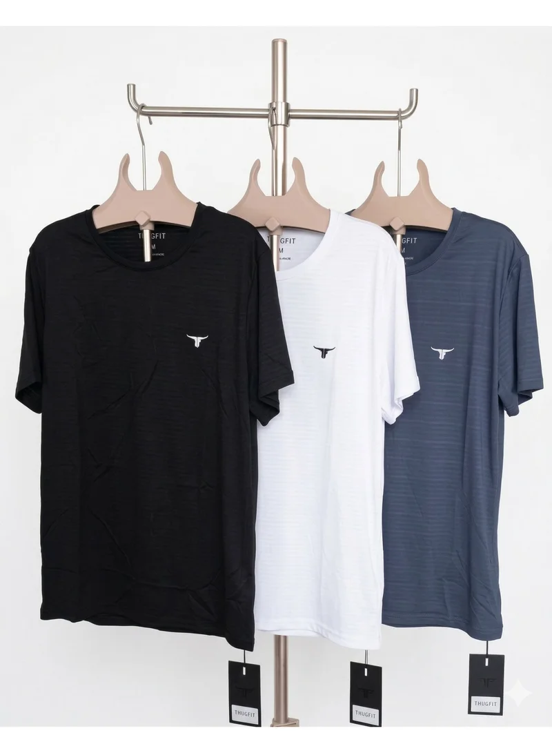 ثوجفيت بناءً على طلبك الأخير بخصوص قمصان Thugfit 3 in 1 Airman Armor (بالألوان الأسود، الأزرق، والأبيض)، إليك