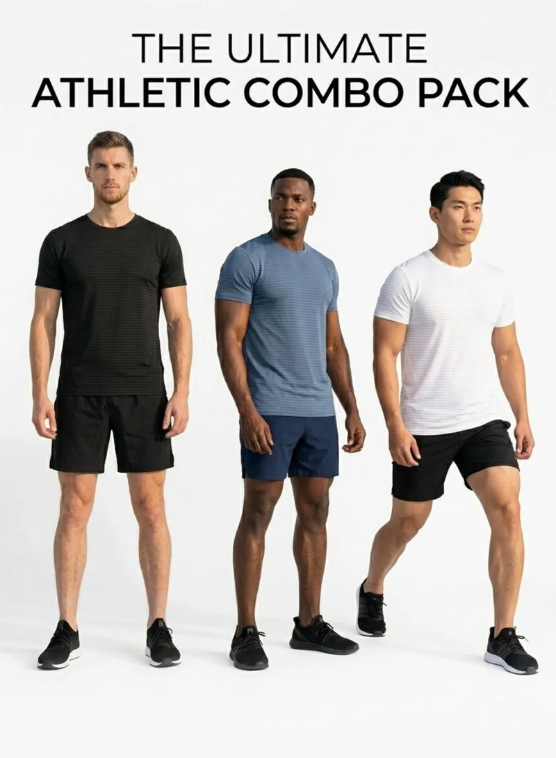 THUGFIT THUGFIT 3 IN 1 AIRMAN ARMOR TSHIRTS BLACK ,BLUE&WHITE
