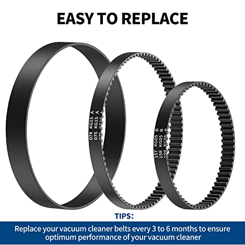 Tecreddy Vacuum Belt for Bissell ProHeat 2X Revolution Pet Pro Carpet Cleaner Model 1986 1964 2007 2007P Series, Replace Part #1606428#1611129#1611130 - Image 4