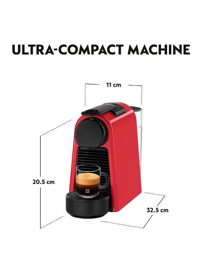Nespresso Essenza Mini Coffee Machine By Nespresso, Red, 0.6L, (UAE Version) 0.6 L 1310 W D30-ME-RE-NE2 Red - Image 5