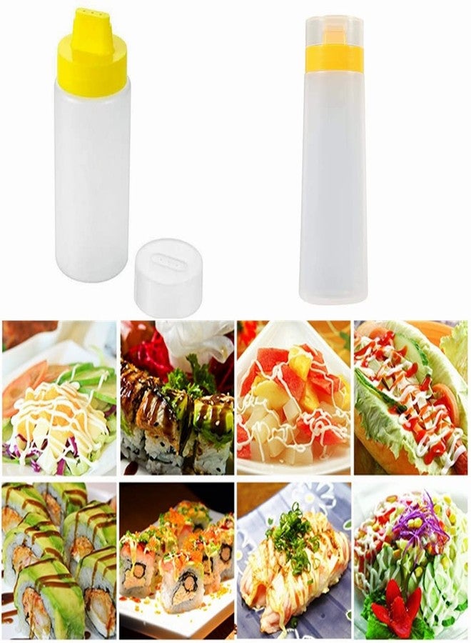 Ebonee 4 Hole Squeeze Sauce Bottle, Jam Squeeze Bottle with Cap Lids for Ketchup, Mayonnaise, Olive Oil, Salad Dressing, Condiment Dispenser (2 Pack) - Image 5