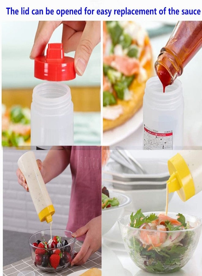 Ebonee 4 Hole Squeeze Sauce Bottle, Jam Squeeze Bottle with Cap Lids for Ketchup, Mayonnaise, Olive Oil, Salad Dressing, Condiment Dispenser (2 Pack) - Image 4