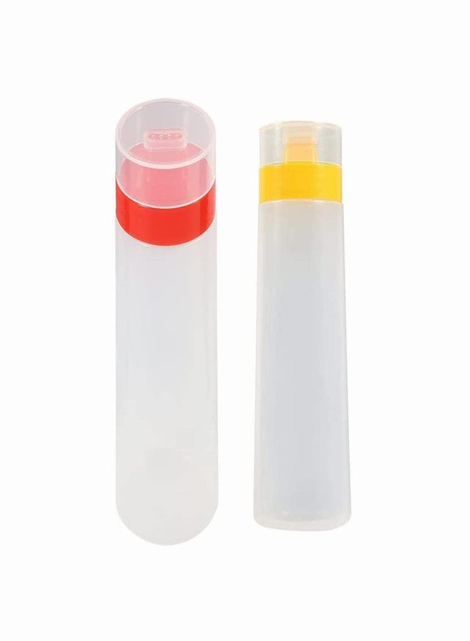 Ebonee 4 Hole Squeeze Sauce Bottle, Jam Squeeze Bottle with Cap Lids for Ketchup, Mayonnaise, Olive Oil, Salad Dressing, Condiment Dispenser (2 Pack) - Image 1