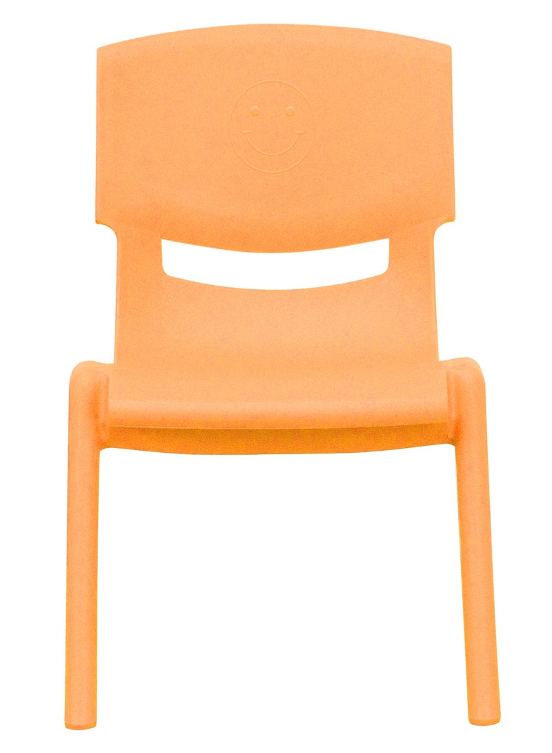 Funz 4 Pieces Funz Stackable Plastic Kids Learning Chairs, 40 X 32 X 51cm, The Perfect Chair for Playrooms, Schools, Daycares and Home, Orange - Image 3