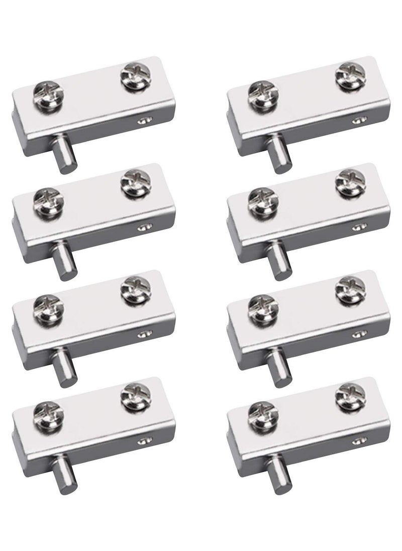 Excefore Glass Door Hinge, 8Pcs Iron Glass Door Pivot Hinge, Glass No Drilling Fit for 3-6mm Free-Swinging Glass Door  - Image 1