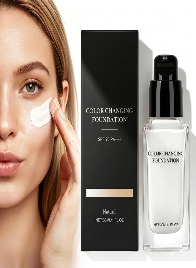 Manoai Color Changing Foundation for Mature Women - Hydrating Lightweight Liquid Foundations - Instantly Adapts to Your Skin Tone - Buildable Light-to-Medium Coverage - Natural Color for All Skin Tones - Image 1
