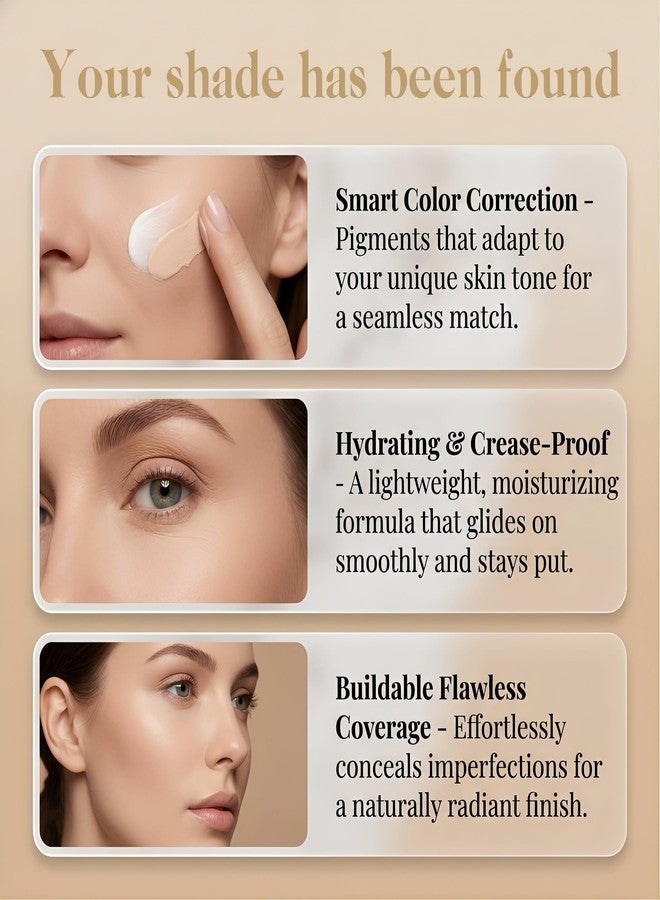 Manoai Color Changing Foundation for Mature Women - Hydrating Lightweight Liquid Foundations - Instantly Adapts to Your Skin Tone - Buildable Light-to-Medium Coverage - Natural Color for All Skin Tones - Image 2