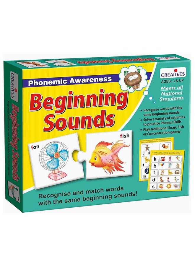 Creative's Creative's Beginning Sounds + Ending Sounds Combo Pack | Phonemic Awareness | Education Match-up Fun Game | Educational Games for Kids 3 & Up | Puzzle Games | Ages- 3 & Up | Educational set | Exotic Set Multicolor for Preschool Kids | Kindergarten Toddler.  - Image 2