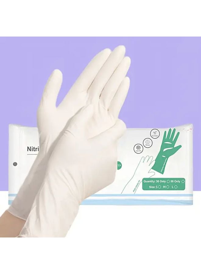 Large Size 30 Pairs Nitrile Gloves Lightweight Durable Waterproof for Household Cleaning - Image 3