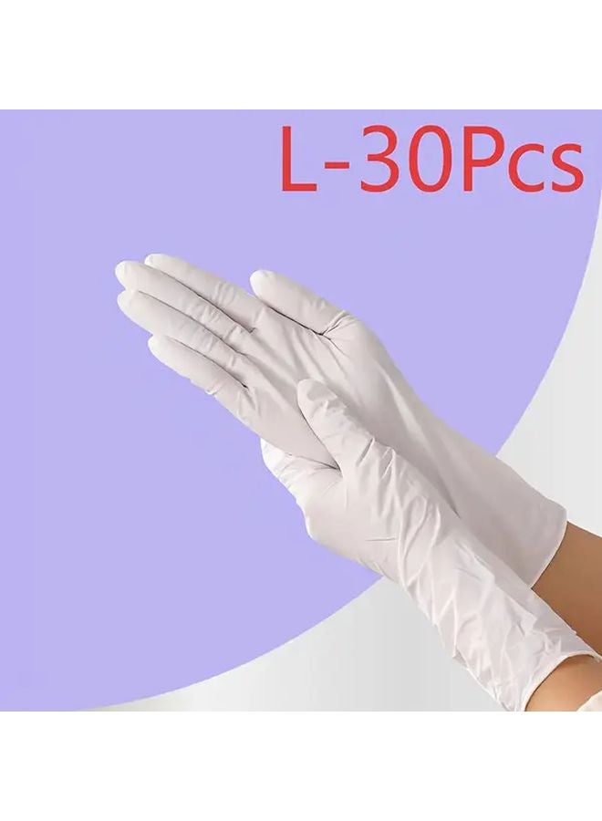 Large Size 30 Pairs Nitrile Gloves Lightweight Durable Waterproof for Household Cleaning - Image 1