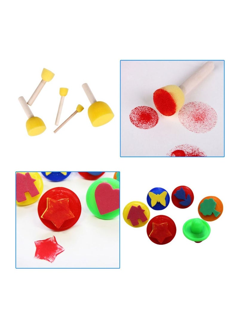 29 Piece Early Learning Sponge Paint Brush Kit