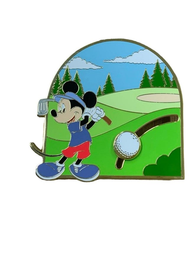 Loungefly Disney Golf Enamel Sliding Pin, 3 Inch, Limited Edition Collector Box, Multicolor - Image 1