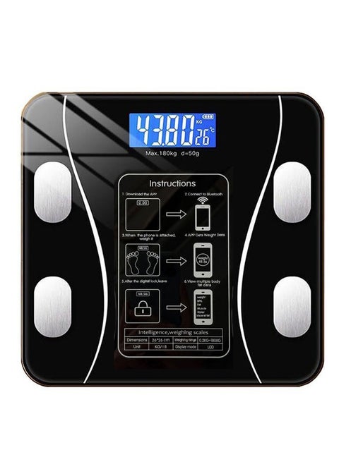 Smart Body Fat Scale with Bluetooth Connectivity & Multi-User Support Precisely Track 15 Health Metrics for Effective Weight Management