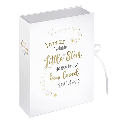 Lillian Rose Large Twinkle, Twinkle Baby Keepsake Box, White - Image 1