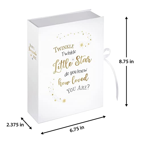 Lillian Rose Large Twinkle, Twinkle Baby Keepsake Box, White - Image 4