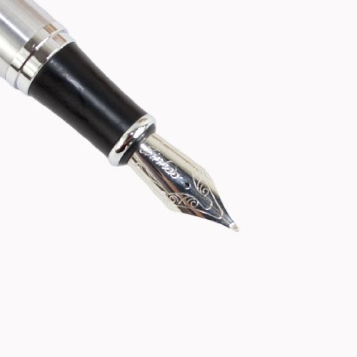 Gullor Advanced Full Silvery Mat Calligraphy Fountain Pen Jinhao X750 Broad 18kgp Best Metal Pen - Bent Nib - Image 3