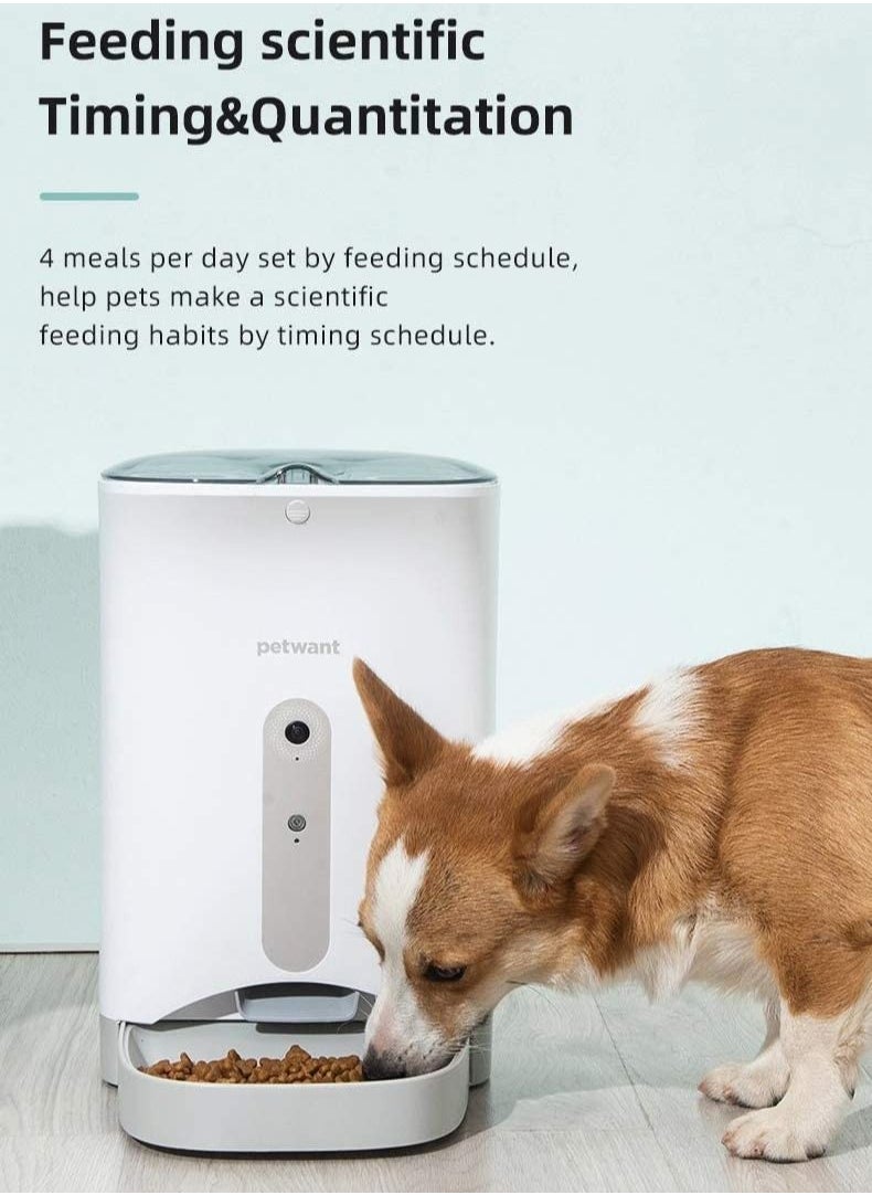 Petwant 4.3L Automatic Pet Feeder with 2MP Camera and App Control Support Night Vision for Cat Dog  - Image 3