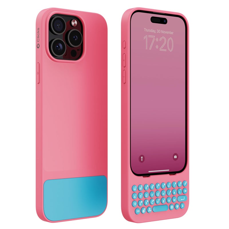 Clicks Keyboard for iPhone 15 Pro â€“ Keyboard Case for Premium Typing Experience â€“ Faster, Accurate Typing, Charge as Normal â€“ Miami Beach - Image 1