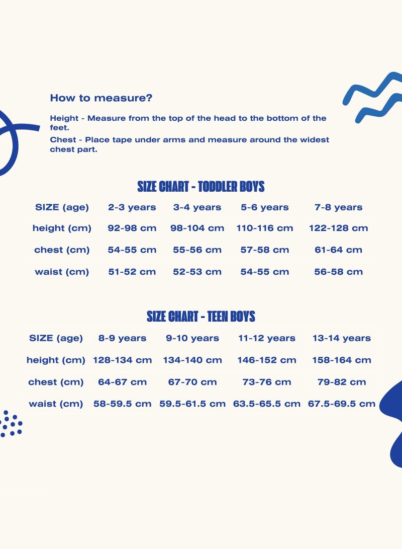 JAM Boys' Classic Blue Striped Cotton T-Shirt - Image 5