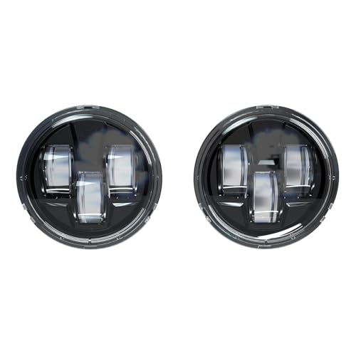 Indian Motorcycle Driving Lights Pathfinder S LED, Pair, for Specific Challenger, Chief, Chieftain, Pursuit Dark Horse, Roadmaster Limited Models and More, Gloss Black, 3.5-Inch Size - 2884708-266 - Image 1